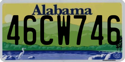 AL license plate 46CW746