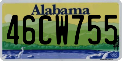 AL license plate 46CW755