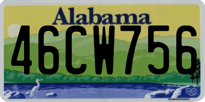 AL license plate 46CW756