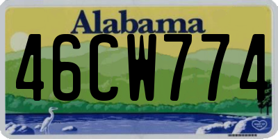 AL license plate 46CW774