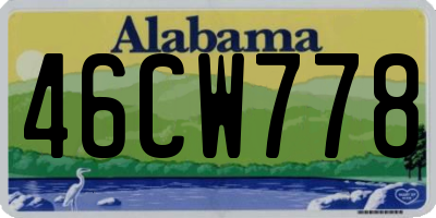 AL license plate 46CW778