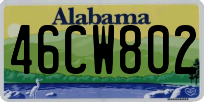 AL license plate 46CW802