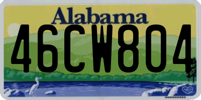 AL license plate 46CW804