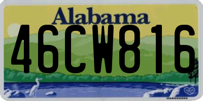 AL license plate 46CW816