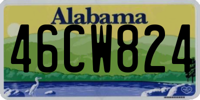 AL license plate 46CW824