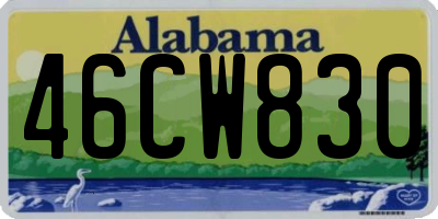 AL license plate 46CW830