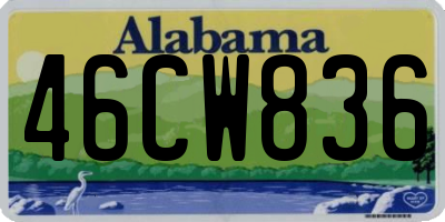 AL license plate 46CW836