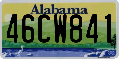 AL license plate 46CW841