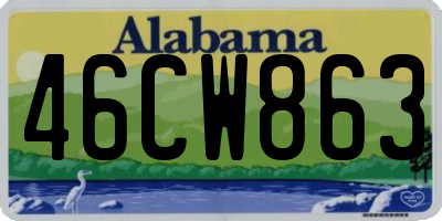 AL license plate 46CW863