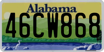 AL license plate 46CW868