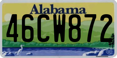 AL license plate 46CW872