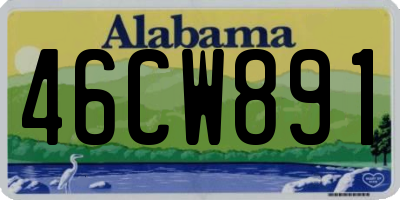 AL license plate 46CW891