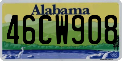 AL license plate 46CW908