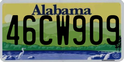 AL license plate 46CW909