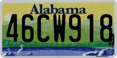 AL license plate 46CW918