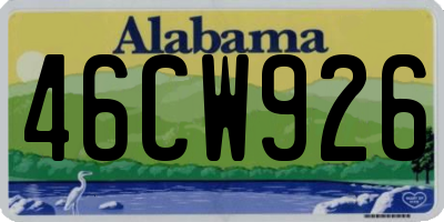 AL license plate 46CW926