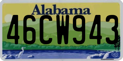 AL license plate 46CW943