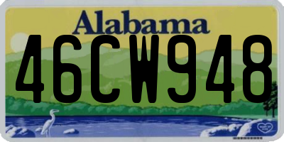AL license plate 46CW948