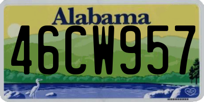 AL license plate 46CW957
