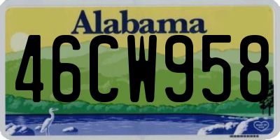 AL license plate 46CW958