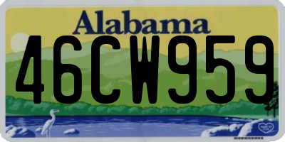 AL license plate 46CW959
