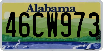 AL license plate 46CW973