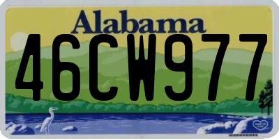 AL license plate 46CW977