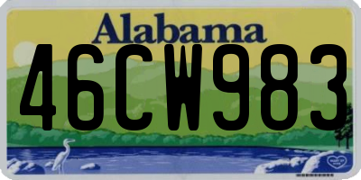 AL license plate 46CW983