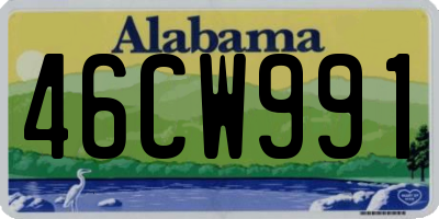 AL license plate 46CW991