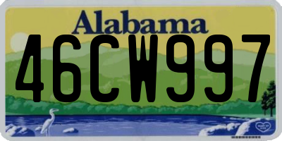 AL license plate 46CW997