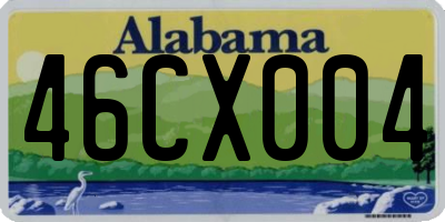 AL license plate 46CX004