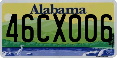 AL license plate 46CX006