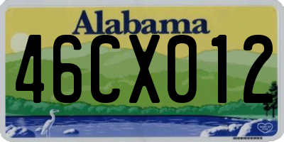 AL license plate 46CX012