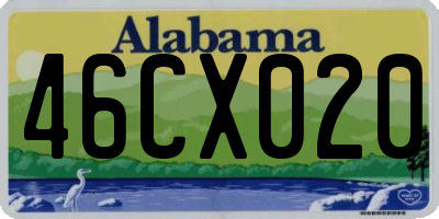 AL license plate 46CX020