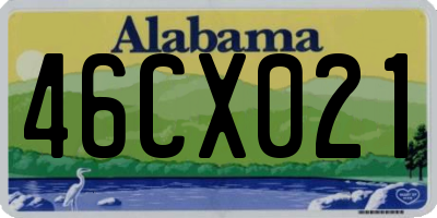 AL license plate 46CX021