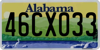AL license plate 46CX033