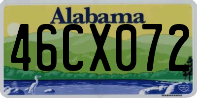 AL license plate 46CX072