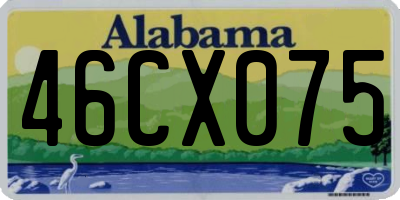 AL license plate 46CX075