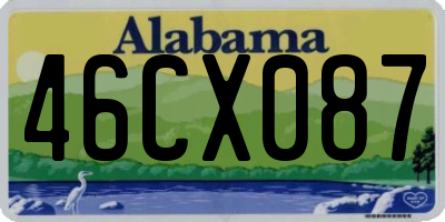 AL license plate 46CX087