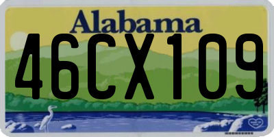 AL license plate 46CX109