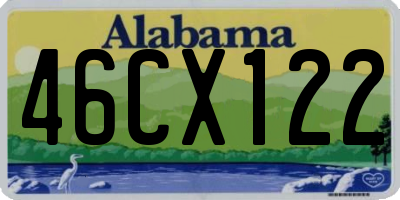 AL license plate 46CX122