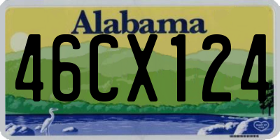 AL license plate 46CX124