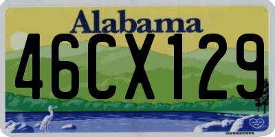 AL license plate 46CX129