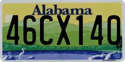 AL license plate 46CX140