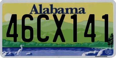 AL license plate 46CX141