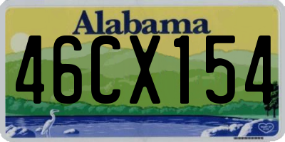 AL license plate 46CX154