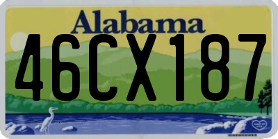 AL license plate 46CX187