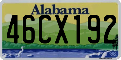 AL license plate 46CX192