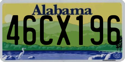 AL license plate 46CX196