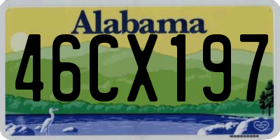AL license plate 46CX197